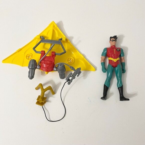 Vintage 1993 Kenner Batman The Animated Series Robin with Turbo Glider - Picture 14 of 15